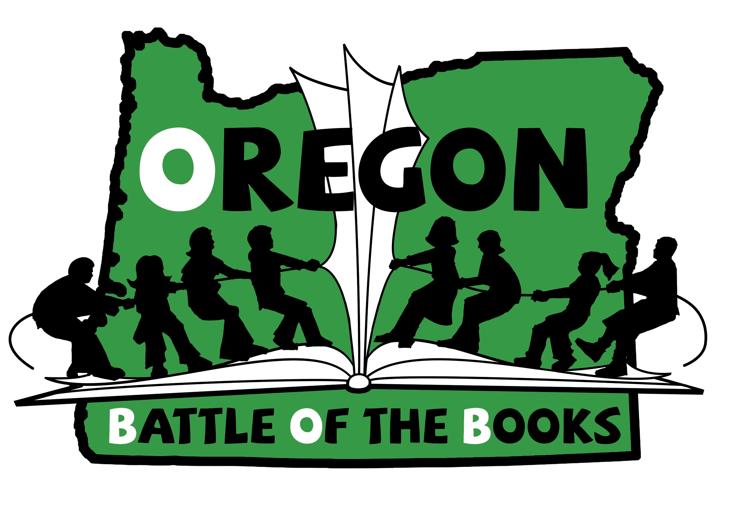 Oregon Battle of the Books logo with green background