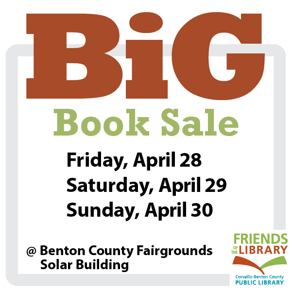 BIG Book Sale: Friday, April 28, Saturday, April 29, Sunday, April 30