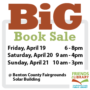 BIG Book Sale Friday April 19, Saturday April 20, Sunday April 21