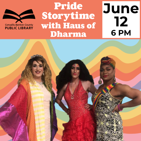 Pride Storytime with Haus of Dharma: June 12, 6 PM